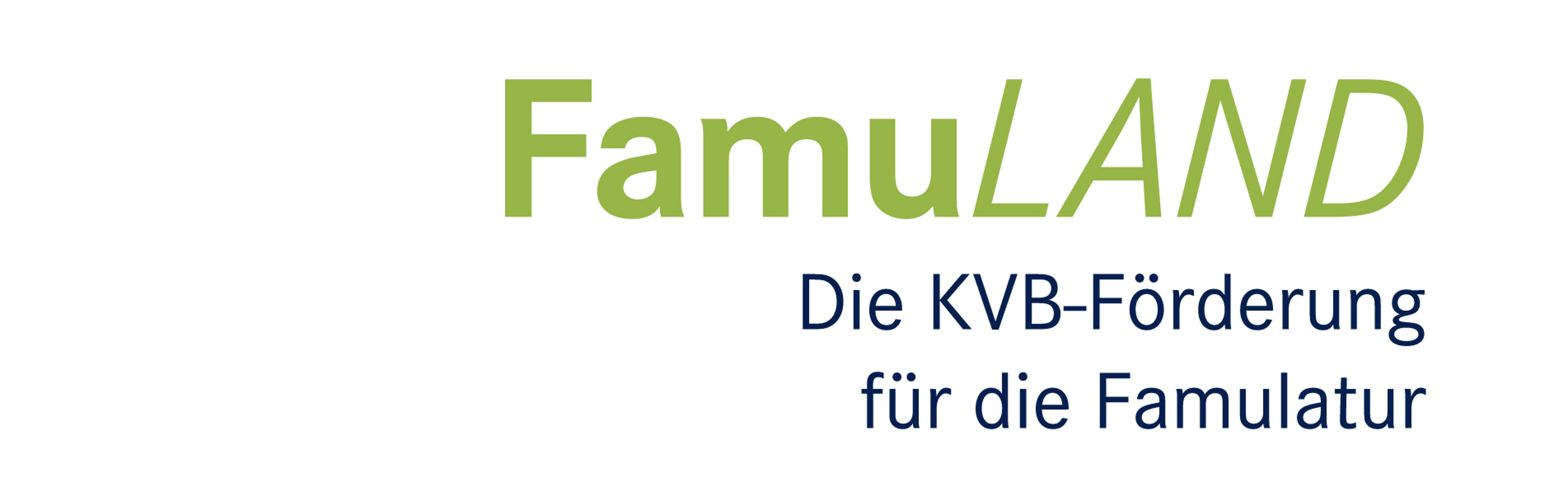 KVB-Famulaturförderung "FamuLAND" Schriftzug FamuLAND