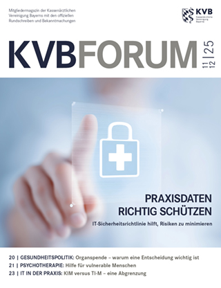 Finger tippt an eine Glastür mit Rote-Kreuz-Symbol