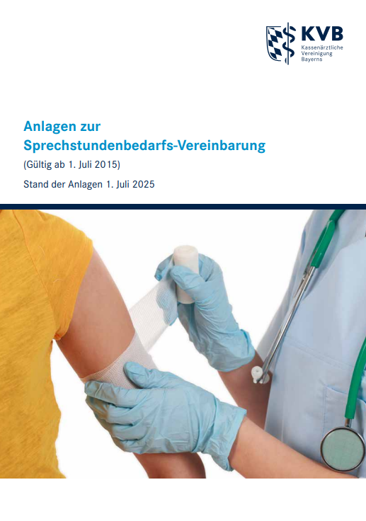 Titelbild zur Broschüre "Anlagen zur Sprechstundenbedarfs-Vereinbarung"