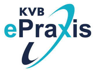 "KVB ePraxis" Schriftzug "KVB ePraxis"
