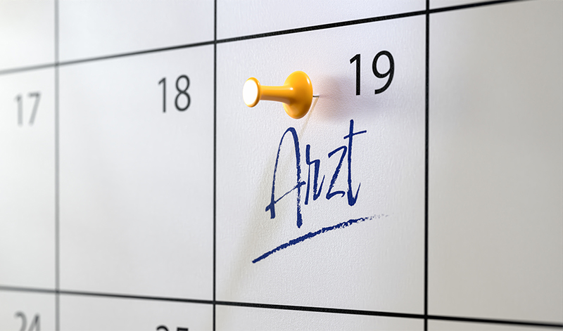 Wandkalender mit Arzttermin