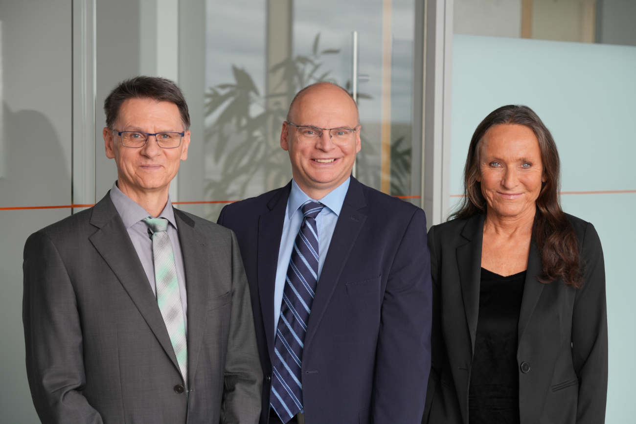 Dr. Christian Pfeiffer, Dr. Peter Heinz und Dr. Claudia-Ritter-Rupp Gruppenbild